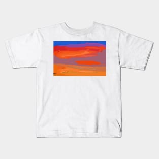 Abstract Coastal Sunset Kids T-Shirt